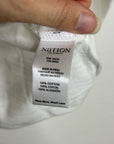 Nation LA 100% Cotton Jen Gold Button Down Puff Sleeve Top in White