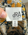 Anthropologie DRA 100% Cotton Ruched Sleeve Neutral Fit and Flare Mini Dress