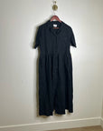 MATE The Label 100% Organic Linen Shirt Dress in Jet Black