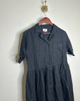 MATE The Label 100% Organic Linen Shirt Dress in Jet Black