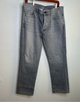 GOLDSIGN 100% Organic Cotton Relaxed Straight Leg Washed Black