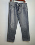 GOLDSIGN 100% Organic Cotton Relaxed Straight Leg Washed Black