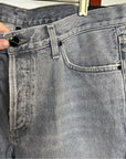 GOLDSIGN 100% Organic Cotton Relaxed Straight Leg Washed Black