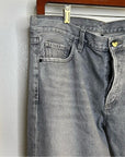 GOLDSIGN 100% Organic Cotton Relaxed Straight Leg Washed Black