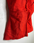 Madewell 100% Linen Cinched Boatneck Sleeveless Top in Wild Poppy Red