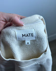 MATE The Label 100% Organic Cotton Fleece Oversized Sweatshirt Croissant