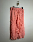 Athleta 100% Linen Wide Leg Drawstring Pant in Bright Coral