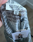 Nation LA 100% Cotton Floral Sage Green Button Down Lightweight Blouse