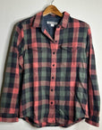 Outerknown 100% Organic Cotton Coral Blue Check Blanket Shirt Button Down
