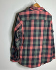 Outerknown 100% Organic Cotton Coral Blue Check Blanket Shirt Button Down