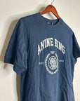 Anine Bing 100% Cotton Jaylin Collegiate Tee In Navy Blue
