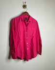 J. Crew x Baird McNutt 100% Irish Linen Étienne Oversized Button Down Shirt Pink