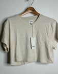 MATE The Label Regenerative Hemp Cotton Cropped Relaxed Fit T - Shirt