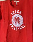 Maje 100% Cotton Beach Volleyball Graphic T- Shirt
