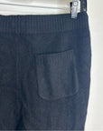 100% Cashmere Black Jogger Style Drawstring Pull on Pant Unsubscribed