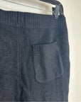 100% Cashmere Black Jogger Style Drawstring Pull on Pant Unsubscribed