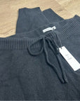 100% Cashmere Black Jogger Style Drawstring Pull on Pant Unsubscribed