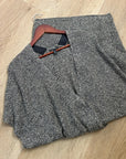 Eileen Fisher Organic Linen Wool Knit Black White Sleeveless Tunic Sweater