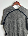 Eileen Fisher Organic Linen Wool Knit Black White Sleeveless Tunic Sweater