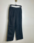 Banana Republic 100% Linen High Rise Relaxed Straight Leg Trouser Pant in Black