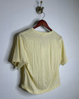 Nation LA 100% Pima Cotton Blondie Short Sleeve Ruffle Top in Custard