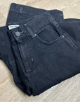 Free People 100% Cotton Black Benji Relaxed Wide Leg Jean