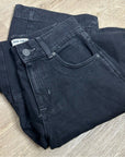 Free People 100% Cotton Black Benji Relaxed Wide Leg Jean