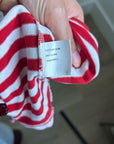 AG 100% Cotton Red Striped Short Sleeve Crew Neck T- Shirt