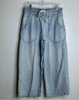 Free People 100% Cotton Easy Pull on Jean Drawstring Pant