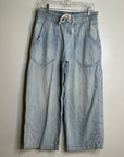 Free People 100% Cotton Easy Pull on Jean Drawstring Pant