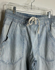 Free People 100% Cotton Easy Pull on Jean Drawstring Pant