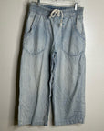 Free People 100% Cotton Easy Pull on Jean Drawstring Pant