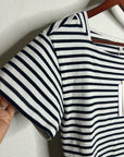 Nation LA 100% Cotton Navy Striped Cotton Rosie Mini Dress