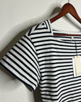 Nation LA 100% Cotton Navy Striped Cotton Rosie Mini Dress