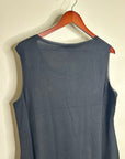 Lafayette 148 Silk Cotton Knit Black Scoop Neck Shell Tank