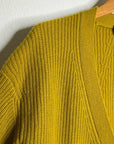 Rag & Bone 100% Cashmere Thick Textured Knit Boyfriend Cardigan Mustard Yellow