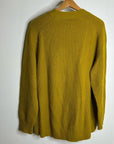 Rag & Bone 100% Cashmere Thick Textured Knit Boyfriend Cardigan Mustard Yellow
