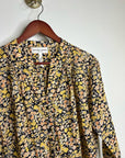 Apiece Apart 100% Organic Cotton Floral Poplin Button Down Blouse
