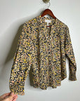 Apiece Apart 100% Organic Cotton Floral Poplin Button Down Blouse