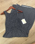 Nation LA 100% Pima Cotton Clementine Smocked Midi Dress Navy