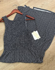 Nation LA 100% Pima Cotton Clementine Smocked Midi Dress Navy