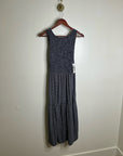 Nation LA 100% Pima Cotton Clementine Smocked Midi Dress Navy