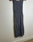 Nation LA 100% Pima Cotton Clementine Smocked Midi Dress Navy