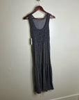 Nation LA 100% Pima Cotton Clementine Smocked Midi Dress Navy