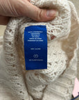No Name 100% Cashmere Crochet Cream Drawstring Knit Shorts