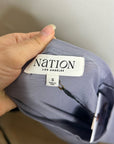 Nation LA 100% Pima Cotton Lavender Lettuce Hem Short Sleeve Mini Dress