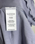 Nation LA 100% Pima Cotton Lavender Lettuce Hem Short Sleeve Mini Dress