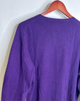 Saks Fifth Avenue 100% Cashmere Deep Purple Button Down Cardigan Sweater