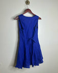 J. Crew 100% Linen Button Down A - Line Mini Dress in Radiant Colbalt Blue