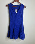J. Crew 100% Linen Button Down A - Line Mini Dress in Radiant Colbalt Blue